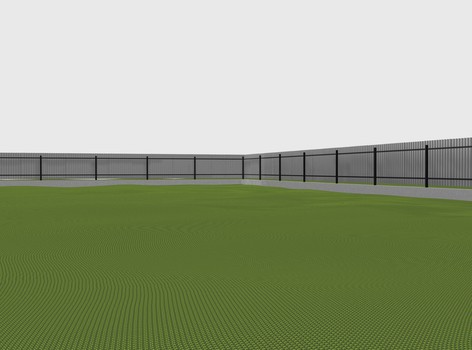Забор на бетоне